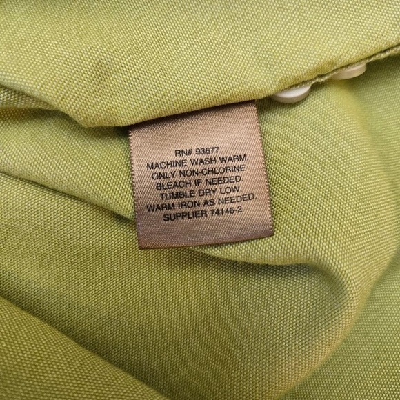 The Foundry Supply Co Green Short Sleeve Button Up Shirt Cotton Mens Sz LT - Picture 6 of 8